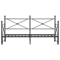 Berkfield Home Daybed with Trundle without Mattress Black 75x190 cm Steel - thumbnail 6