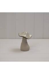 KDMD Soft Mottle Ceramic Mushroom Decoration in Beige - thumbnail 1