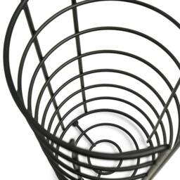 OHS Wire Toilet Roll Holder Freestanding Storage Rust Resistant Metal in Black - thumbnail 5