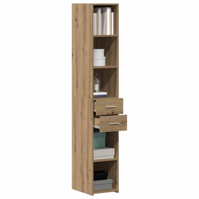 Berkfield Home Highboard Artisan Oak 30x42, 5x185 cm Engineered Wood in Brown - image 1