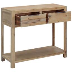 Berkfield Home Console Table 82x33x73 cm Solid Acacia Wood in Brown - Size: 82 x 33 x 73 cm