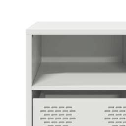 Berkfield Home TV Cabinet White 135x39x43.5 cm Cold-rolled Steel - thumbnail 9