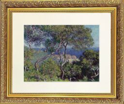 "Frames & Mirrors 4U Landscape 1 Mounted & Framed Print in Gold Dahlia Frame 22 x 18 Inch - Size: W22"" x H18"""