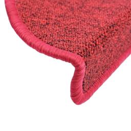 Berkfield Home Carpet Stair Treads 15 pcs Bordeaux Red 56x17x3 cm - Size: Medium - thumbnail 7