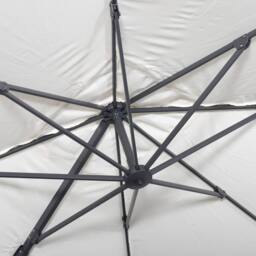 sweeek 3x3m Square Cantilever Parasol With Cover Included in White - thumbnail 4