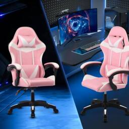 Lishetimig Ergonomic Gaming Chair in Pink - thumbnail 7
