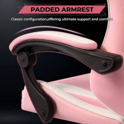 Lishetimig Ergonomic Gaming Chair in Pink - thumbnail 5