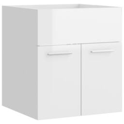 Berkfield Home Bathroom Furniture Set High Gloss White Engineered Wood - thumbnail 8