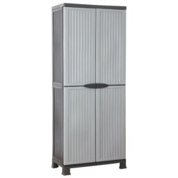 Berkfield Home Plastic Cabinet 68x39x171.5 cm in Grey - thumbnail 2