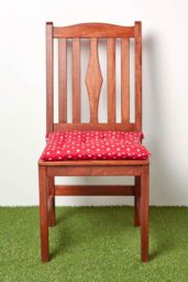 Homescapes 4 Pack Seat Pads Cotton Red Polka Dot Indoor Outdoor Garden Cushion, 40cm - Size: 40 cm x 40 cm - thumbnail 8