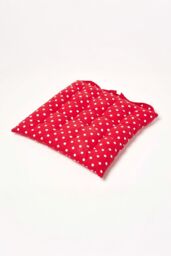 Homescapes 4 Pack Seat Pads Cotton Red Polka Dot Indoor Outdoor Garden Cushion, 40cm - Size: 40 cm x 40 cm - thumbnail 2