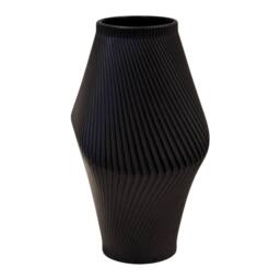 Four Candle Modern Graphite Sculptural Vase in Black
