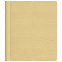 Berkfield Home Balcony Screen Sand 120x500 cm 100% Polyester Oxford in Yellow - thumbnail 2