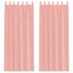 Berkfield Home Voile Curtains with Loops 2 pcs Pink 140x260 cm - thumbnail 2