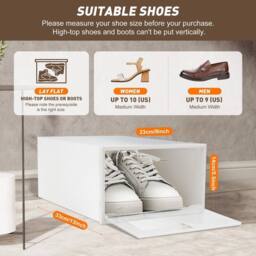Kelvenix 20X Clear Plastic Shoe Storage Box in White - thumbnail 2