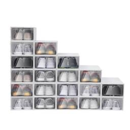 Kelvenix 20X Clear Plastic Shoe Storage Box in White