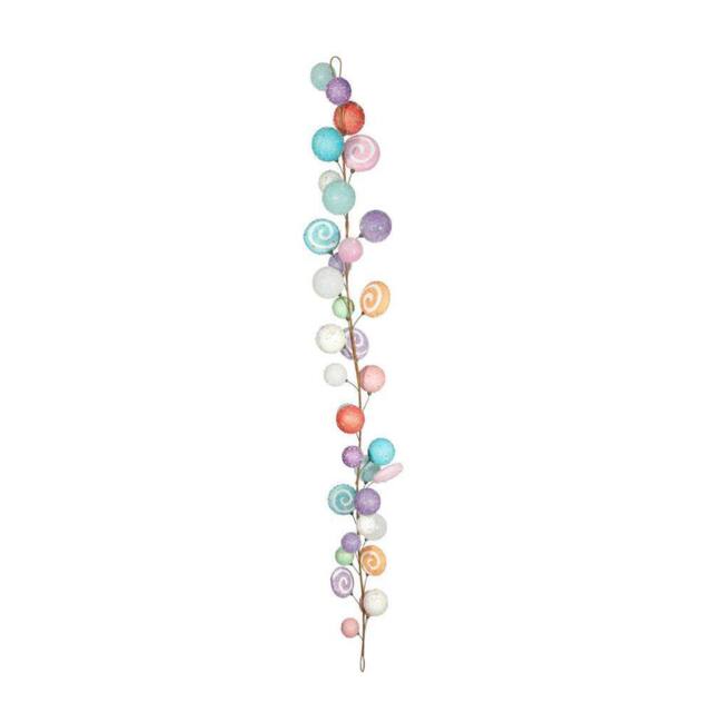 Garden Greatness 6ft Festive Pastel Candy Stick Garland - Size: 1 Pack