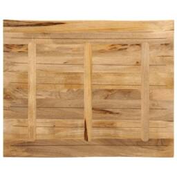 Berkfield Home Table Top Live Edge 100x80x3.8 cm Solid Wood Rough Mango in Brown - thumbnail 5