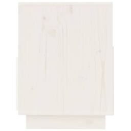 Berkfield Home TV Cabinet White 140x37x50 cm Solid Wood Pine - Size: 140 x 37 x 50 cm - thumbnail 6