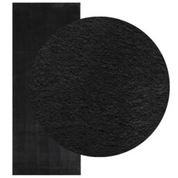 Berkfield Home Rug HUARTE Short Pile Soft & Washable Black 80x200 cm - Size: Medium - thumbnail 3