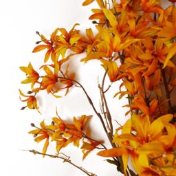 Leaf 6x 130cm Yellow Blossom Floral Spray Artificial - Size: 6x 130 cm - thumbnail 3