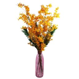 Leaf 6x 130cm Yellow Blossom Floral Spray Artificial - Size: 6x 130 cm - thumbnail 8