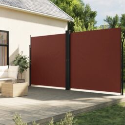 Berkfield Home Retractable Side Awning Brown 200x1200 cm - thumbnail 1