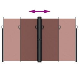 Berkfield Home Retractable Side Awning Brown 200x1200 cm - thumbnail 5
