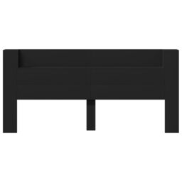 Berkfield Home Headboard Cabinet with LED Black 220x16.5x103.5 cm - thumbnail 6