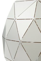 Orsina Small Silver Finish Pendant Light, Geometric Iron Pendant Light with Gold Interior, Black Cord Ceiling Light - thumbnail 3