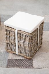 Orsina Large Neutral Grid Woven Rug, Beige, Brown & Grey Handcrafted Patchwork Area Rug, Wool Cotton Blend Floor Mat - thumbnail 2