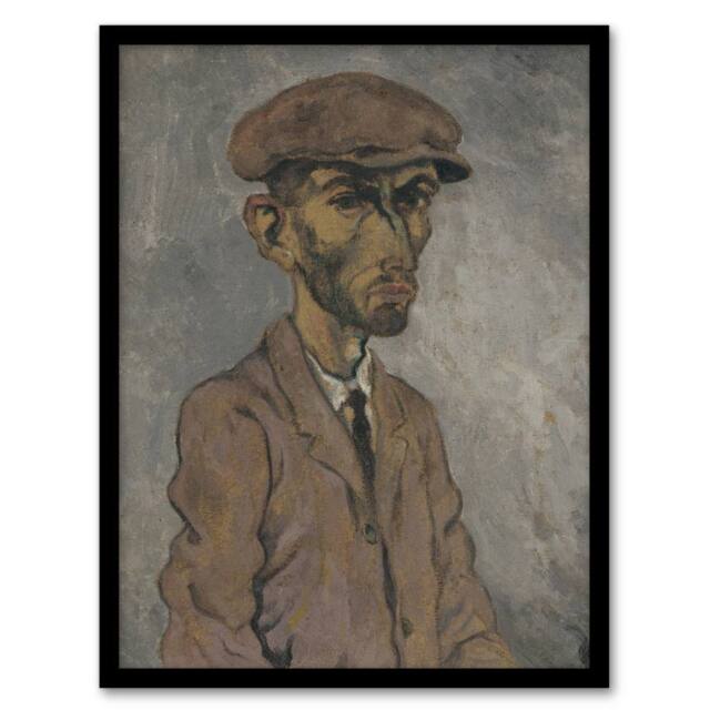 Artery8 Artists Self Portrait Arnold Weisz Kubincan Framed Wall Art Print in Grey - Size: A3 - image 1