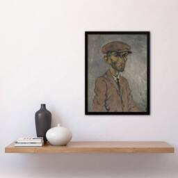 Artery8 Artists Self Portrait Arnold Weisz Kubincan Framed Wall Art Print in Grey - Size: A3 - thumbnail 2