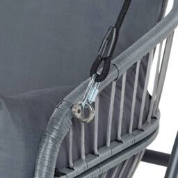Wyld and Coco 2-Seater Patio Swing - Grey Steel Frame Water-Repellent Canopy - thumbnail 9