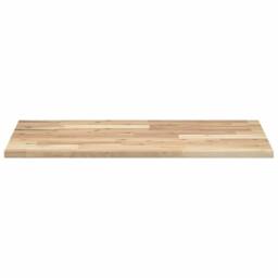 Berkfield Home Versatile Bathroom Vanity Top Untreated 80x50x2 cm Solid Wood Acacia in Brown - Size: 80 x 50 x 2 cm - thumbnail 1