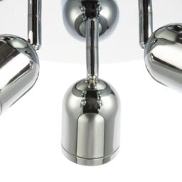 Happy Homewares Modern Triple Metal Spot IP44 Bathroom Ceiling Light with Adjustable Heads in Silver - thumbnail 3