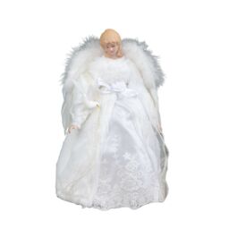 Samuel Alexander 30cm Angel Holding Dove Christmas Tree Topper in White - thumbnail 9