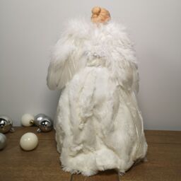 Samuel Alexander 30cm Angel Holding Dove Christmas Tree Topper in White - thumbnail 4