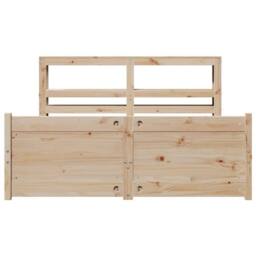 Berkfield Home Bed Frame with Headboard without Mattress 120x200 cm in Light Tan - Size: Small Double - thumbnail 4