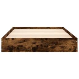 Berkfield Home Bed Frame Frame Smoked Oak 75x190 cm Small Single Wood in Brown - thumbnail 4
