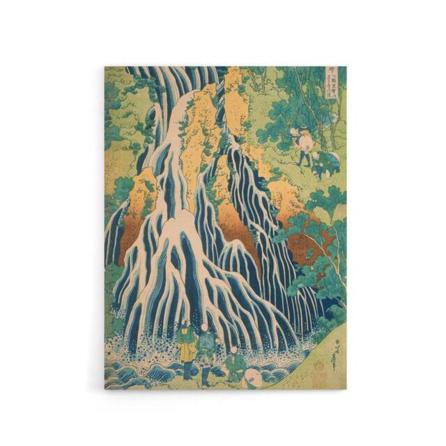 "Artery8 Hokusai Kirifuri Waterfall Mount Canvas Japanese Wall Art - Size: W18"" x H24""" - image 1