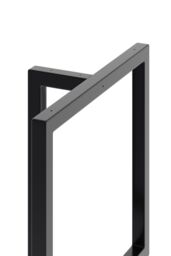 Living and Home 2Pcs Black T-shaped Anti-Slip Metal Table Legs Furniture Replacement Legs for DiningTable, Desks and Workbenches，75cm W x 71cm H - thumbnail 4