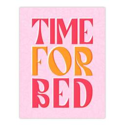"Artery8 Time For Bed Pink & Orange Bold Modern Wall Art Print - Size: W12"" x H16""" - thumbnail 1