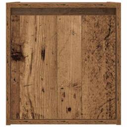 Berkfield Home Wall-Mounted Bedside Cabinet Old Wood 38x34x40 cm in Brown - Size: 38 x 34 x 40 cm - thumbnail 6