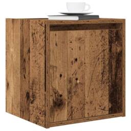 Berkfield Home Wall-Mounted Bedside Cabinet Old Wood 38x34x40 cm in Brown - Size: 38 x 34 x 40 cm - thumbnail 4