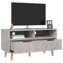 Berkfield Home TV Cabinet Concrete Grey 90x40x48.5 cm Engineered Wood - thumbnail 3