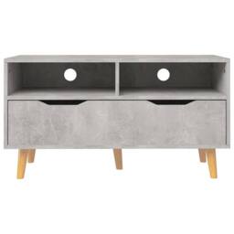 Berkfield Home TV Cabinet Concrete Grey 90x40x48.5 cm Engineered Wood - thumbnail 5