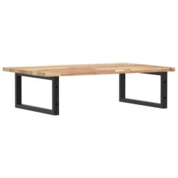 Berkfield Home Basin Shelf Wall Mounted Steel & Solid Wood Acacia in Brown - thumbnail 6