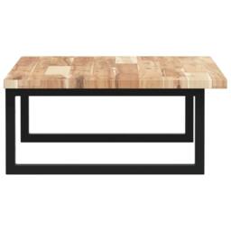 Berkfield Home Basin Shelf Wall Mounted Steel & Solid Wood Acacia in Brown - thumbnail 5