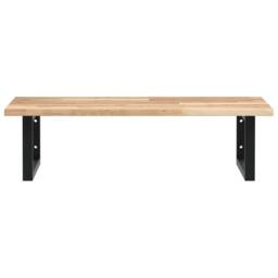 Berkfield Home Basin Shelf Wall Mounted Steel & Solid Wood Acacia in Brown - thumbnail 4
